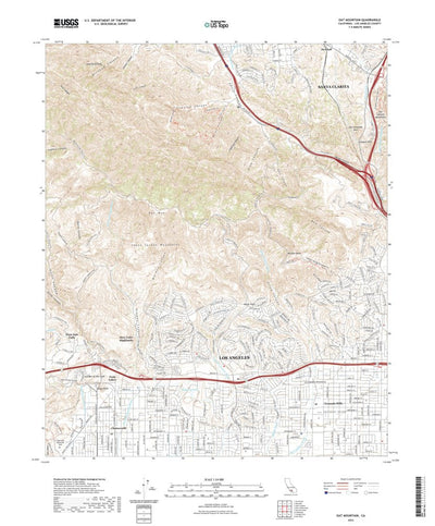 United States Geological Survey Oat Mountain, CA (2022, 24000-Scale) digital map