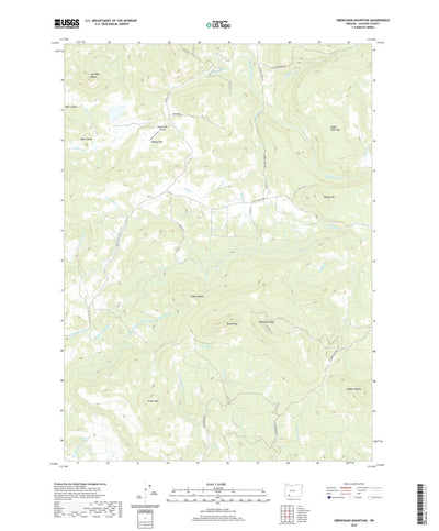 United States Geological Survey Obenchain Mountain, OR (2020, 24000-Scale) digital map