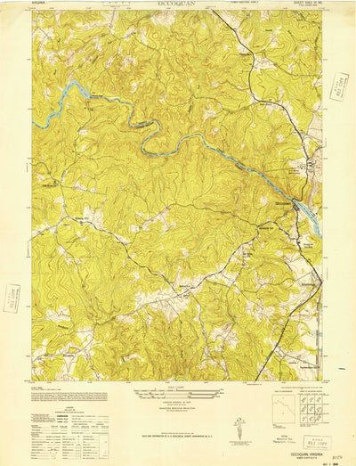 United States Geological Survey Occoquan, VA (1948, 24000-Scale) digital map