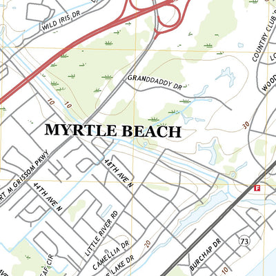 United States Geological Survey Ocean Forest, SC (2020, 24000-Scale) digital map