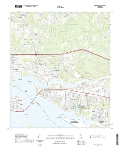 United States Geological Survey Ocean Springs, MS (2020, 24000-Scale) digital map
