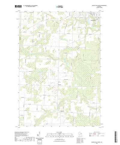 United States Geological Survey Oconto Falls South, WI (2022, 24000-Scale) digital map