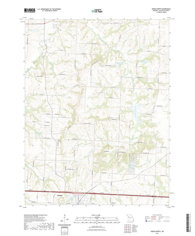 United States Geological Survey Odessa North, MO (2021, 24000-Scale) digital map