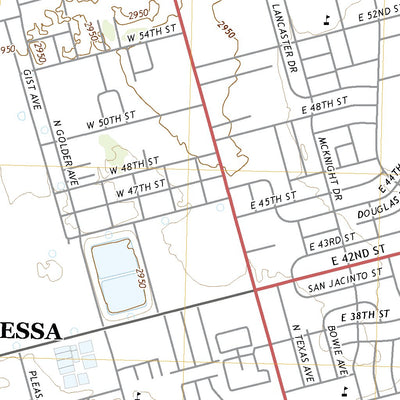 United States Geological Survey Odessa NW, TX (2022, 24000-Scale) digital map