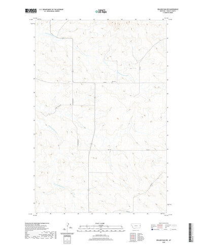 United States Geological Survey Odland Dam NW, MT (2020, 24000-Scale) digital map