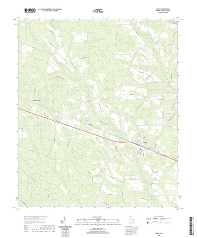 United States Geological Survey Odum, GA (2020, 24000-Scale) digital map