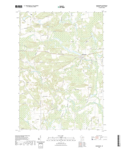 United States Geological Survey Ogdensburg, WI (2022, 24000-Scale) digital map