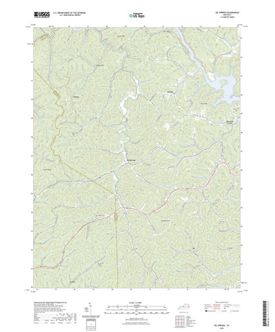 United States Geological Survey Oil Springs, KY (2022, 24000-Scale) digital map