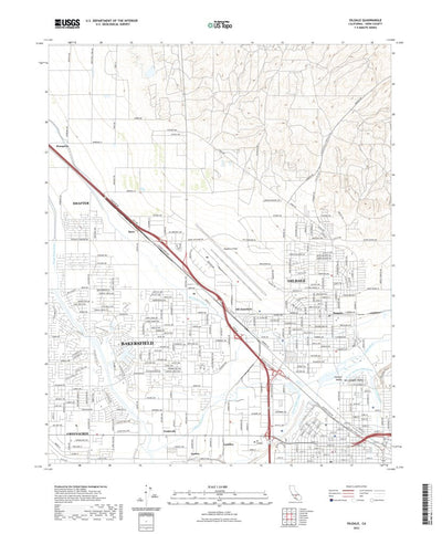 United States Geological Survey Oildale, CA (2022, 24000-Scale) digital map