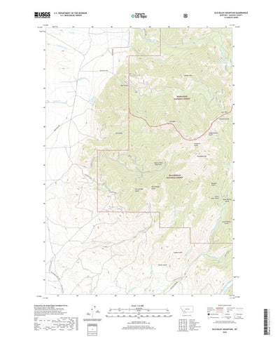 United States Geological Survey Old Baldy Mountain, MT (2020, 24000-Scale) digital map