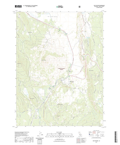United States Geological Survey Old Station, CA (2021, 24000-Scale) digital map