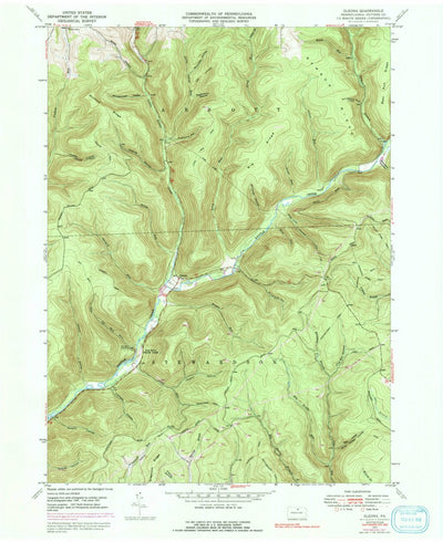 United States Geological Survey Oleona, PA (1947, 24000-Scale) digital map