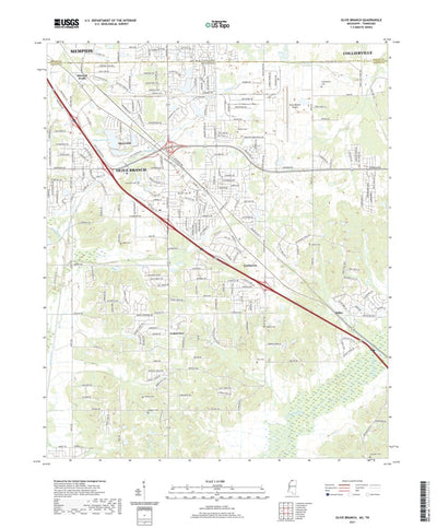 United States Geological Survey Olive Branch, MS (2021, 24000-Scale) digital map