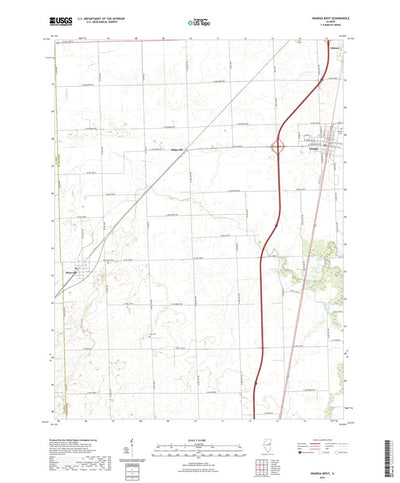 United States Geological Survey Onarga West, IL (2021, 24000-Scale) digital map