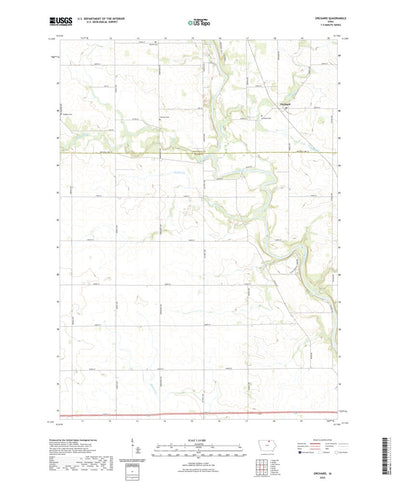 United States Geological Survey Orchard, IA (2022, 24000-Scale) digital map