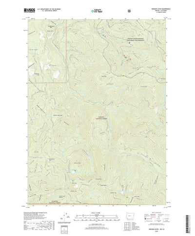 United States Geological Survey Oregon Caves, OR (2020, 24000-Scale) digital map