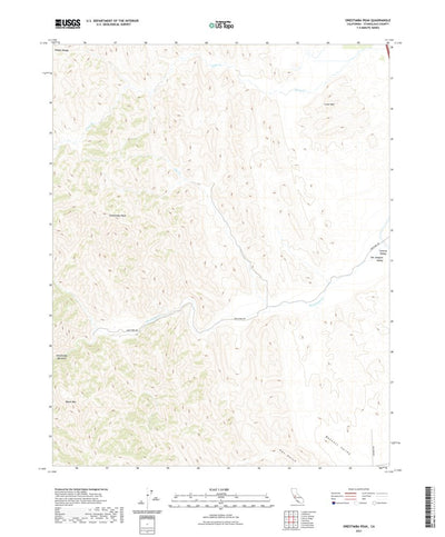 United States Geological Survey Orestimba Peak, CA (2021, 24000-Scale) digital map