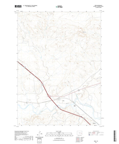 United States Geological Survey Orin, WY (2021, 24000-Scale) digital map