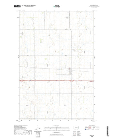 United States Geological Survey Oriska, ND (2020, 24000-Scale) digital map