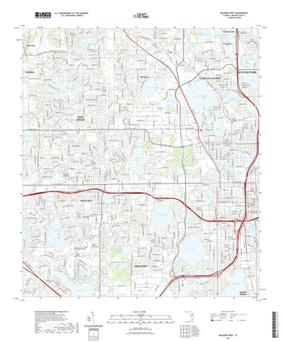 United States Geological Survey Orlando West, FL (2021, 24000-Scale) digital map