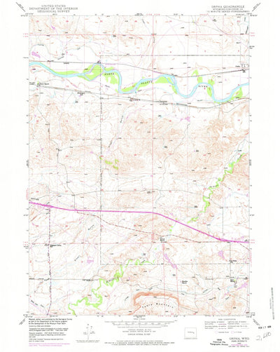 United States Geological Survey Orpha, WY (1949, 24000-Scale) digital map