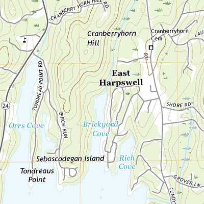 United States Geological Survey Orrs Island, ME (2021, 24000-Scale) digital map