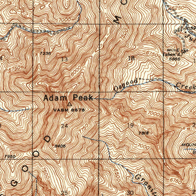 United States Geological Survey Osgood Mountains, NV (1947, 62500-Scale) digital map