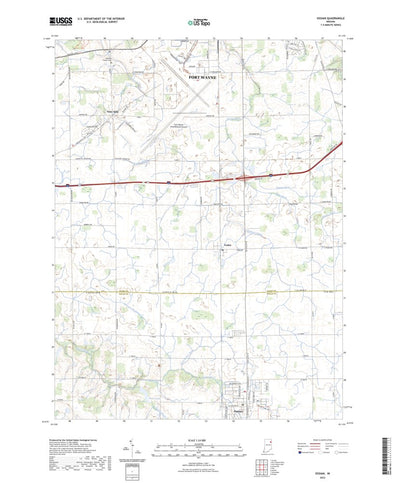 United States Geological Survey Ossian, IN (2022, 24000-Scale) digital map