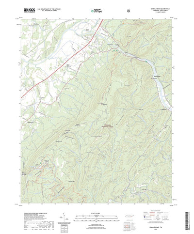 United States Geological Survey Oswald Dome, TN (2022, 24000-Scale) digital map
