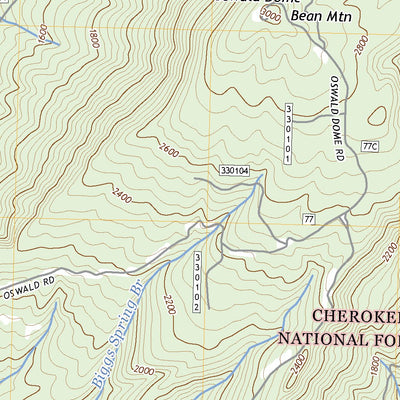United States Geological Survey Oswald Dome, TN (2022, 24000-Scale) digital map