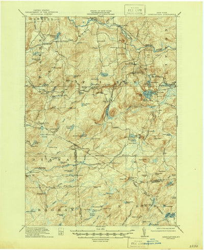 United States Geological Survey Oswegatchie, NY (1918, 62500-Scale) digital map