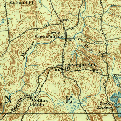 United States Geological Survey Oswegatchie, NY (1918, 62500-Scale) digital map