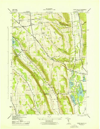 United States Geological Survey Otisco Valley, NY (1943, 31680-Scale) digital map