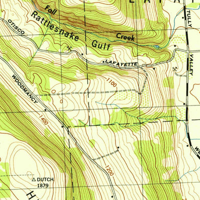 United States Geological Survey Otisco Valley, NY (1943, 31680-Scale) digital map