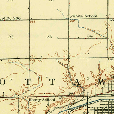 United States Geological Survey Ottawa, IL (1915, 62500-Scale) digital map