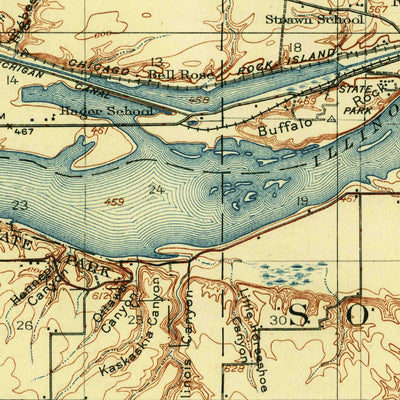 United States Geological Survey Ottawa, IL (1915, 62500-Scale) digital map