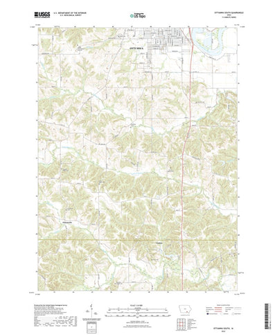 United States Geological Survey Ottumwa South, IA (2022, 24000-Scale) digital map