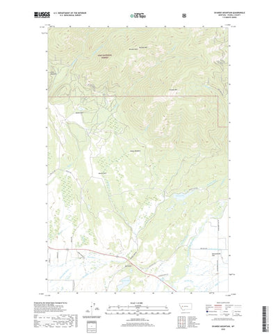 United States Geological Survey Ovando Mountain, MT (2020, 24000-Scale) digital map