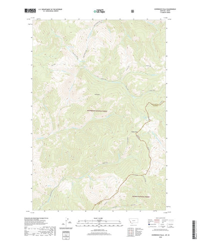 United States Geological Survey Overwhich Falls, MT (2020, 24000-Scale) digital map