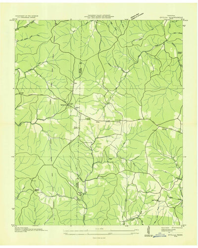 United States Geological Survey Ovilla, TN (1936, 24000-Scale) digital map