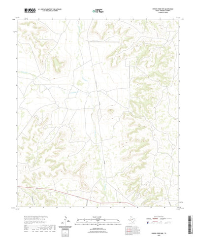 United States Geological Survey Owens Creek NW, TX (2022, 24000-Scale) digital map