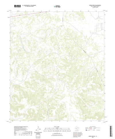 United States Geological Survey Owens Creek SE, TX (2022, 24000-Scale) digital map