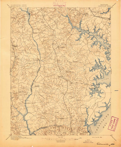 United States Geological Survey Owensville, MD (1895, 62500-Scale) digital map
