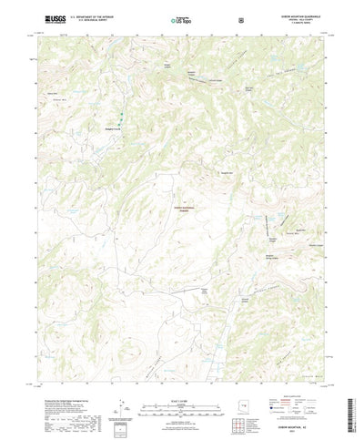United States Geological Survey Oxbow Mountain, AZ (2021, 24000-Scale) digital map