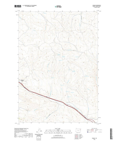 United States Geological Survey Oxman, OR (2020, 24000-Scale) digital map