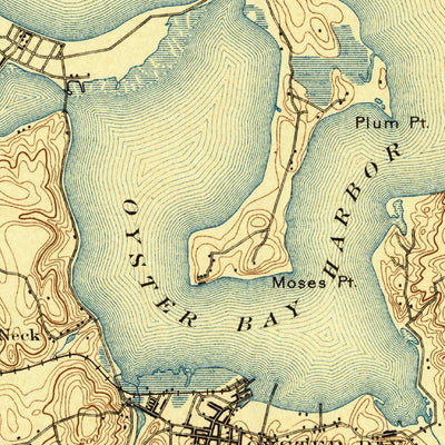 United States Geological Survey Oyster Bay, NY-CT (1898, 62500-Scale) digital map
