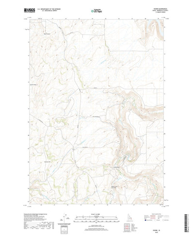 United States Geological Survey Ozone, ID (2020, 24000-Scale) digital map