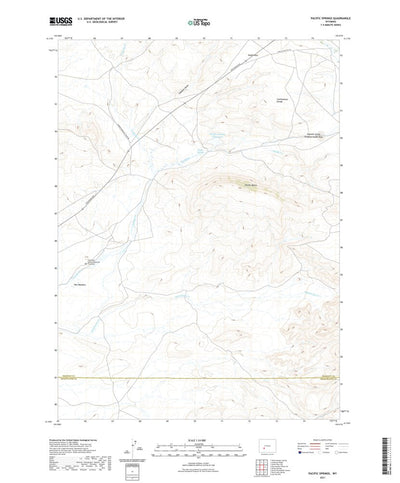 United States Geological Survey Pacific Springs, WY (2021, 24000-Scale) digital map