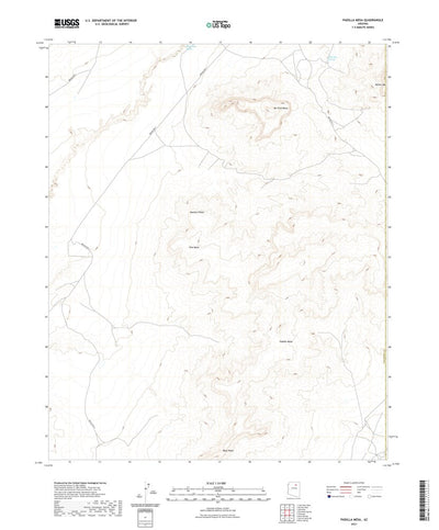 United States Geological Survey Padilla Mesa, AZ (2021, 24000-Scale) digital map