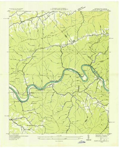 United States Geological Survey Paint Rock, NC-TN (1935, 24000-Scale) digital map